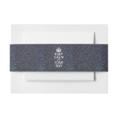 Black Elegance Keep Calm Jouw tekst Uitnodigingen Wikkel (Voorkant Voorbeeld)