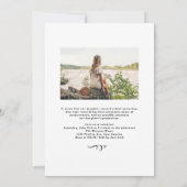 Black Elegant Calligraphy Photo Afstuderen Kaart (Achterkant)