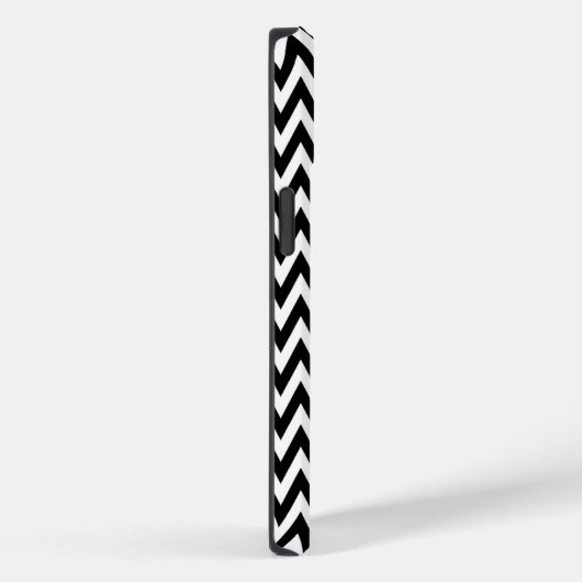 Black Elegant Chevron Design met monogram Case-Mate iPhone Case (Achterkant / Rechts)