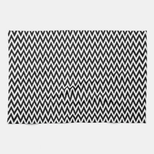 Black Elegant Chevron Design Theedoek