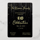 Black Elegant EId Celebration Eid Party Invitation (Recto)