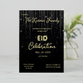 Black Elegant EId Celebration Eid Party Invitation (Debout devant)