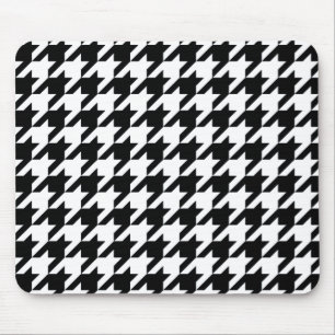 Black Elegant Houndstooth Muismat