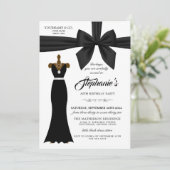 Black Elegant Mode Tiffany Invitation Anniversaire (Debout devant)