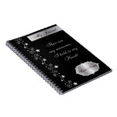 Black Elegant Personalize Journal Notebook (Côté Droit)