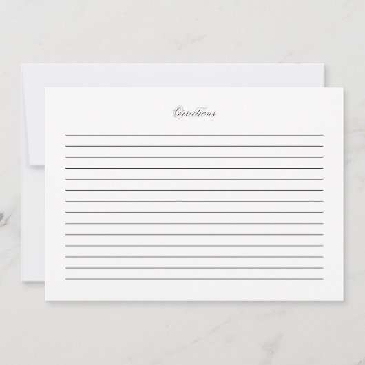 Black Elegant Script Personalized Recipe Kaart (Achterkant)