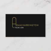 Black | Elegant standaard QR-code Visitekaartje (Voorkant)