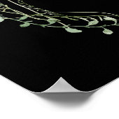 Black Elegant Wildflower Weddenschap Welkomstteken Poster (Hoek)