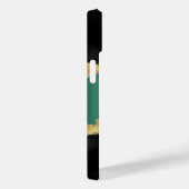Black emerald green gold agate marmer name script Case-Mate iPhone case (Achterkant / Rechts)