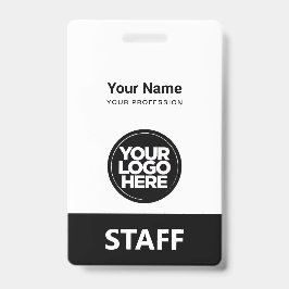 Black Employee Name Business Logo Personeel Label Badge