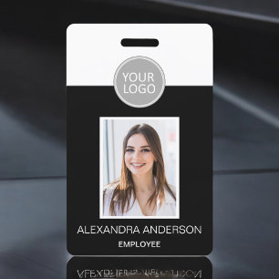 Black Employee Name Logo Foto Bedrijfswerk Badge