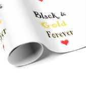 Black en Gold Forever Cadeaupapier (Rol Hoek)