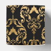 Black en Gold Halloween Damask Bedankdoosjes (Bovenkant)
