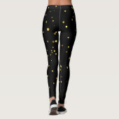 Black en Gold Spots Leggings (Achterkant)