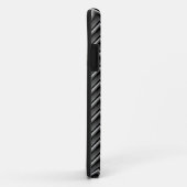 Black en Silver Chevron Case-Mate iPhone Case (Achterkant/rechts)