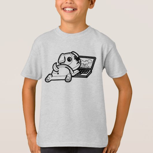BLACK EN WHITE #53 - Een designer hond T-shirt (Voorkant)