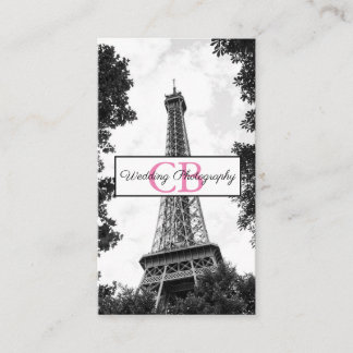 Black en White Eiffel Tower Professional Visitekaartje