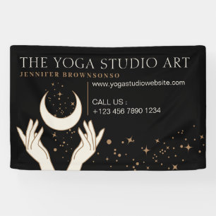 Black Energy Hands Mystic Moon Spiritueel Spandoek