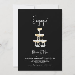 Black Engagement Party van Champagne Tower Kaart
