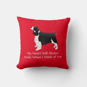 Black English Springer Spaniel Pet Memorial Pillow Kussen