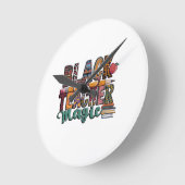 Black Enseignant Horloges magiques Design : (Angle)