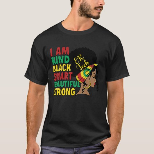 Black ER Tech African American Emergency Room Tech T-shirt (Voorkant)