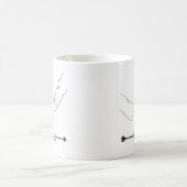 Black et blanc Illustration Love Couple Mug (Centre)