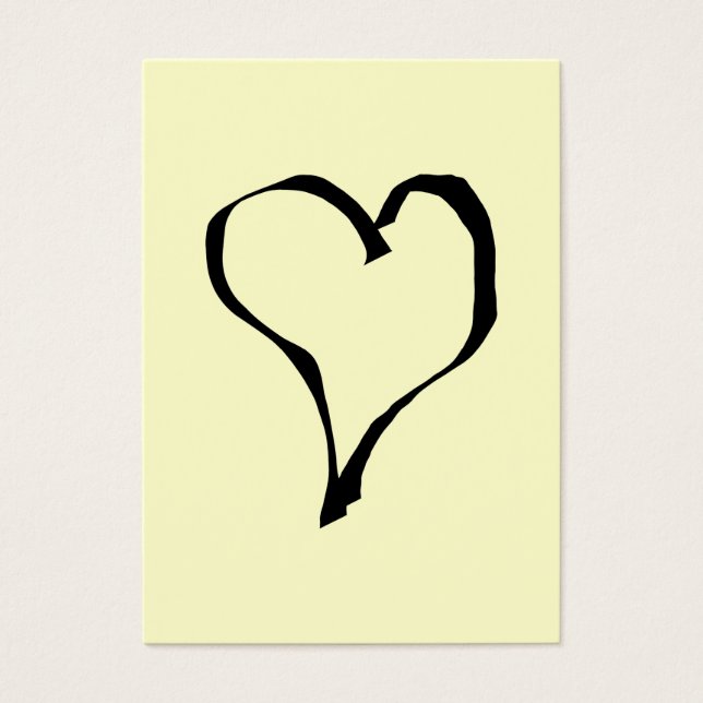 Black et Crème Love Coeur Design. (Devant)