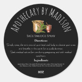 Black | Etiketten van ingrediënten van kruidenprod (Voorkant)