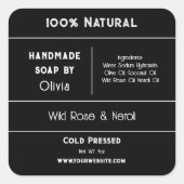 Black | Etiketten van zeepingrediënten (Voorkant)