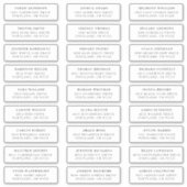 Black | Étiquettes de adresse individuels (Devant)