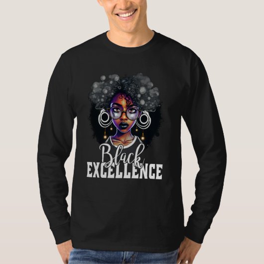 Black Excellence African Pride Black History Month T-shirt (Voorkant)