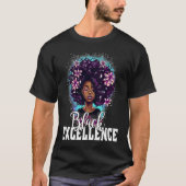 Black Excellence African Pride Black History Month T-shirt (Voorkant)