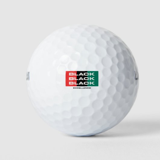 Black Excellence Golfballen (Voorkant)
