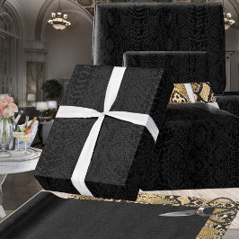 Black Exotic Cobra Snakeskin Cadeaupapier
