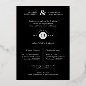 Black Exquisite Embellished Tulips Frame Photo Folie Uitnodiging (Achterkant)