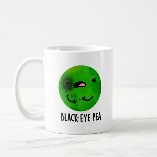 Black Eye Pea Funny Veggie Pun Koffiemok (Links)
