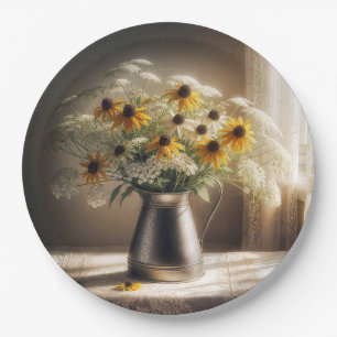 Black-eyed Susan Bouquet op kant Papieren Bordje