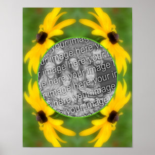 Black Eyed Susan Daisy Creëer Uw eigen foto Poster