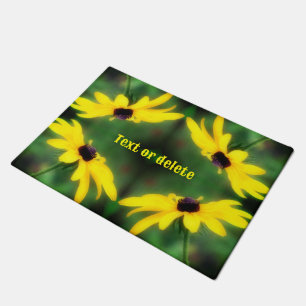 Black Eyed Susan Daisy Flower gepersonaliseerd Deurmat