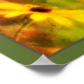 Black Eyed Susan Daisy Verdrietig Abstract Poster (Hoek)