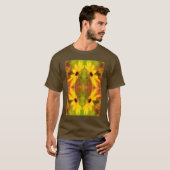Black Eyed Susan Daisy Verdrietig Abstract T-shirt (Voorkant volledig)