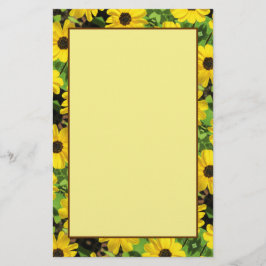 Black Eyed Susan Floral Briefpapier blad