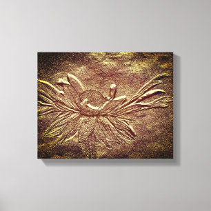 Black Eyed Susan Flower Art Sculpted Effect Canvas Afdruk