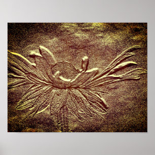 Black Eyed Susan Flower Art Sculpted Effect Poster