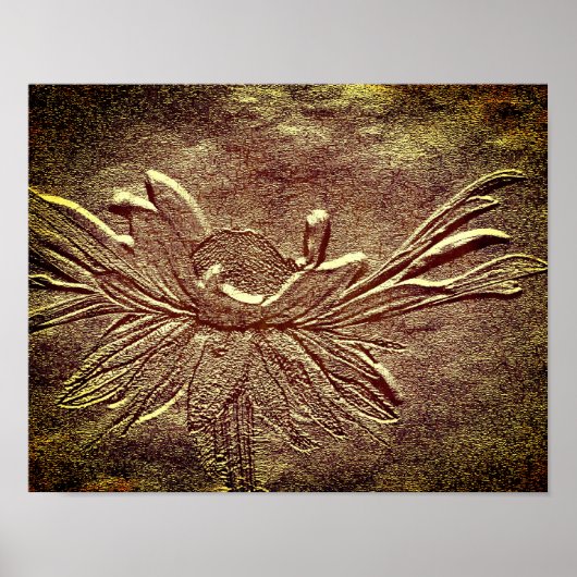 Black Eyed Susan Flower Art Sculpted Effect Poster (Voorkant)