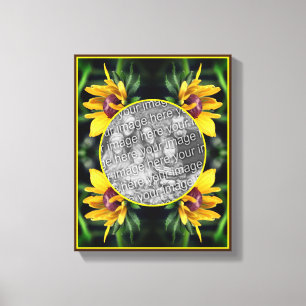 Black Eyed Susan Flower Creëer Uw eigen foto Canvas Afdruk