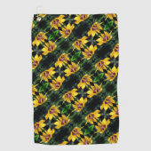 Black Eyed Susan Flower Unfolding Pattern Golfhanddoek (Voorkant)