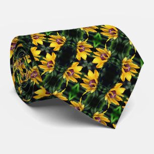Black Eyed Susan Flower Unfolding Pattern Stropdas
