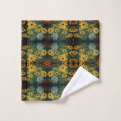 Black Eyed Susan Flowers Abstrait Motif (Gant de toilette)